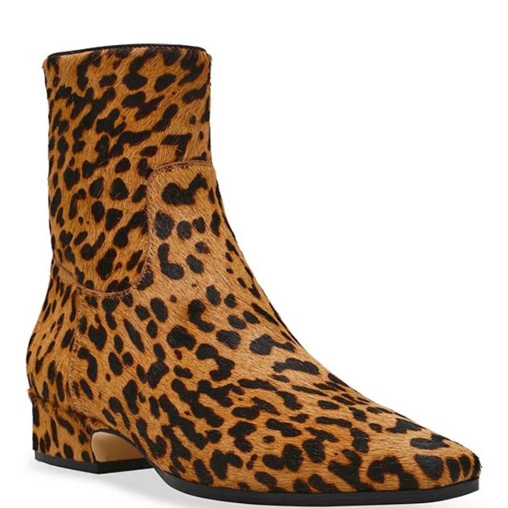 Steve Madden Dusty Leopard Print Haircalf Ankle Booties Women's Sizes NEW